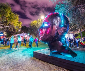 Delight in free pop-up art and light displays around Broward County during IGNITE. Photo courtesy of the Broward County Cultural Division