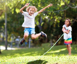 Jump rope solo, skip with siblings, or round up the whole gang for double dutch.
