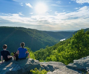 Take in the view of Cheat River Canyon from Raven Rock in Coopers Rock State Forest 