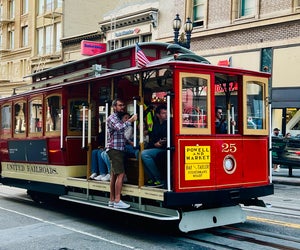 ​Riding a cable car is a must when in San Francisco! Photo by Gina Ragland