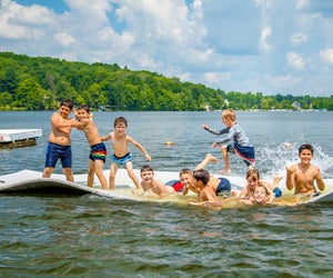Waterfront activities are a favorite at Awosting. Photo courtesy of Camp Awosting