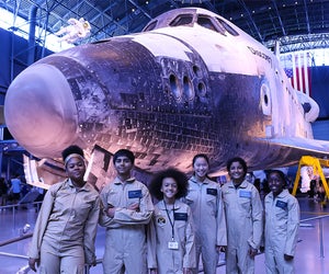 S.H.E. Can Steam campers learn about aviation at the Steven F. Udvar-Hazy Center. Photo courtesy of  S.H.E. Can STEAM Camp