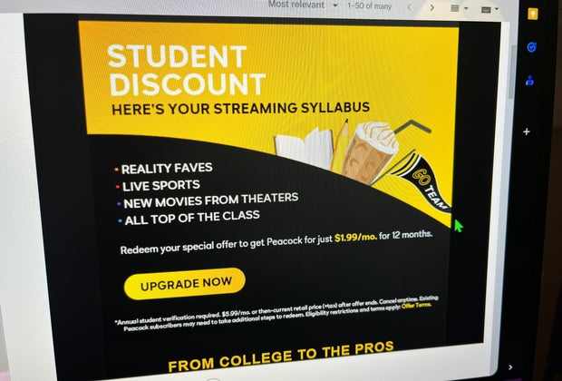 College Student Discounts: Peacock