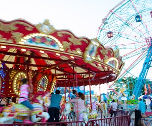 Visit the rides along the Coney Island boardwalk. Photo by Julienne Schaer for NYCgo