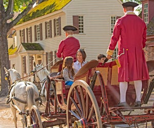 Take a carriage ride through the streets of Colonial Williamsburg. 
