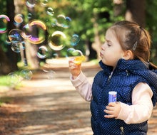 Bubbles are a classic free fun activity for Connecticut kids