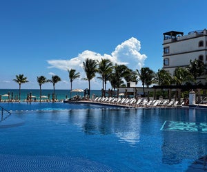 Grand Residences Riviera Cancun has two large pools for lounging and swimming. 
