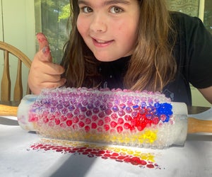 Bubble wrap games and crafts to try with kids! Photo by Ally Noel