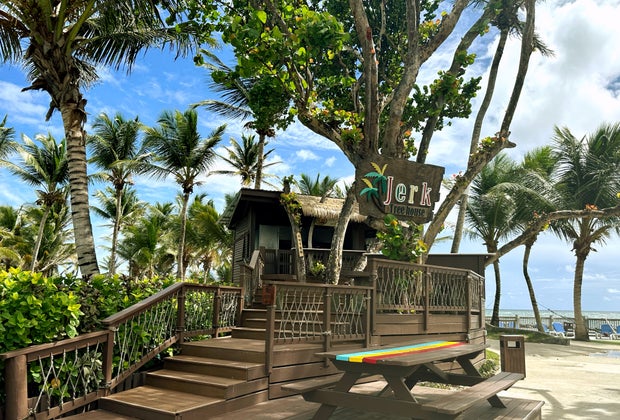 You will be shocked by how often your family will have lunch at the Jerk Tree House. It's delicious.