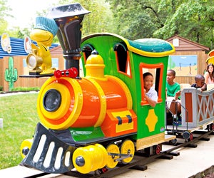 It's all aboard at Kings Dominion, an amusement park near Richmond, Virginia.