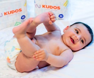Kudos diapers use four times more plant-based materials than competing brands. Photo courtesy of Shark Tank Products