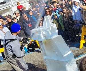 Watch ice carving demonstrations and celebrate all things winter along the harborfront at Port Jefferson's annual Ice Festival. Photo courtesy of Port Jefferson Business Improvement District
