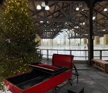 During a wintertime visit, Mohonk Mountain House's Skating Pavilion is a huge draw for active families.
