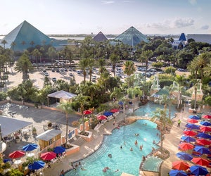 The outdoor pool at the Moody Gardens Hotel, photo courtesy of Visit Galveston.