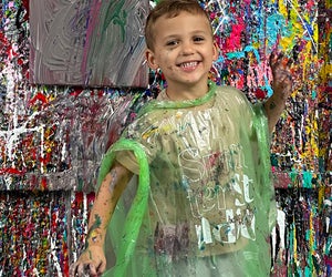The Splatter Studio lets kids create art AND get messy at every visit. Photo courtesy of The Splatter Studio