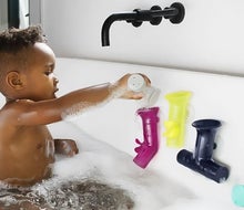 Take water play to the next level with Boon Building Bath Pipes.