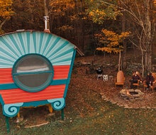 Bellfire's glamping resort in the Catskills offers creature comforts like a grill, fire pit, and even a sauna. 