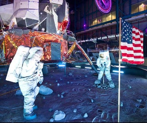 See a replica of the moon landing with this Moonscape. 