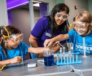 Hands-on experiments are part of the camp curriculum at Orlando Science Center summer camps. Photo courtesy of OSC