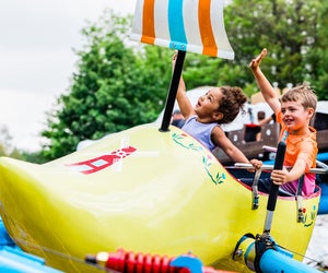 Take flight at Story Land in New Hampshire, one of the top New England theme parks for kids and families! Photo courtesy of the park.