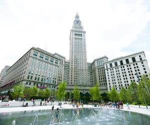 Kids can splash in the public fountains in Cleveland to cool down. Cody York for ThisIsCleveland.com