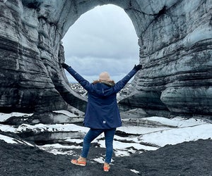 Adventurous families can visit a glacier, explore an ice cave, walk on a black-sand beach, or hike up a volcano.