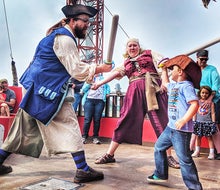 No one walks the plank, but everyone has fun with with Scallywag’s Pirate Adventures in Erie. Photo courtesy of Scallywag's Pirate Adventures.