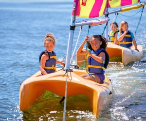 The schooner program allows kids to raise sails and steer themselves. Photo courtesy of New Haven Land Trust