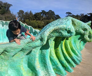 Climb iconic sculptures and structures at Koret Children's Quarter in Golden Gate Park. Photo by Mike Liu, via Flickr 2.0
