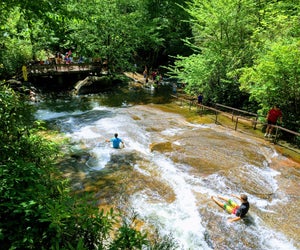 Cool off at 'sliding rock,' just one of the unique spots to visit in Asheville, NC.