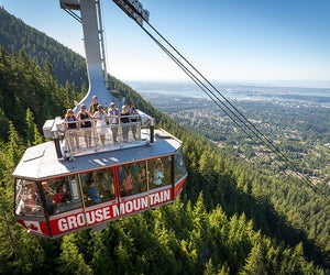 Take North America's largest aerial tram to the top of Grouse Mountain. Photo courtesy of Destination Vancouver/Devin Manky
