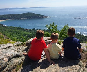 Take a hike in Acadia for a view of Bar Harbor. Photo by Kelley Heyworth