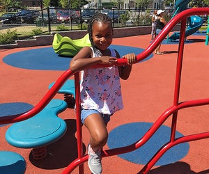 The accessible playground at Watsessing Park works for children of all abilities. Photo by Margaret Hargrove