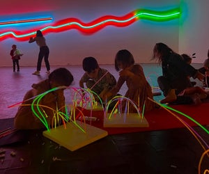 Create your own glow-in-the-dark sculptures at the Neuberger Museum of Art.