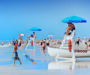 The Wildwoods boasts 5 miles of beautiful, free beaches. Photo courtesy of Wildwoods