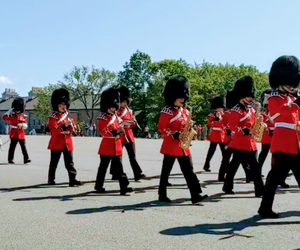 The changing of the guard at La Citadelle de Quebec stars Batisse the goat.