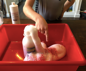 Keep Rudolph's teeth clean with this Christmas science experiment.